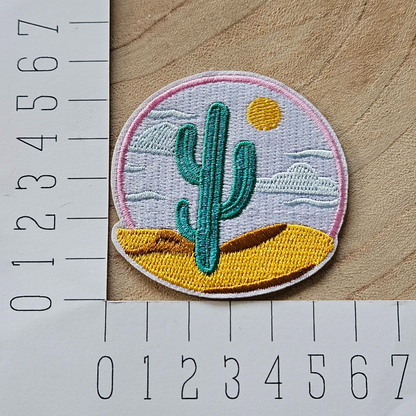 Strijk embleem  -  Iron on Patch - Roze woestijn