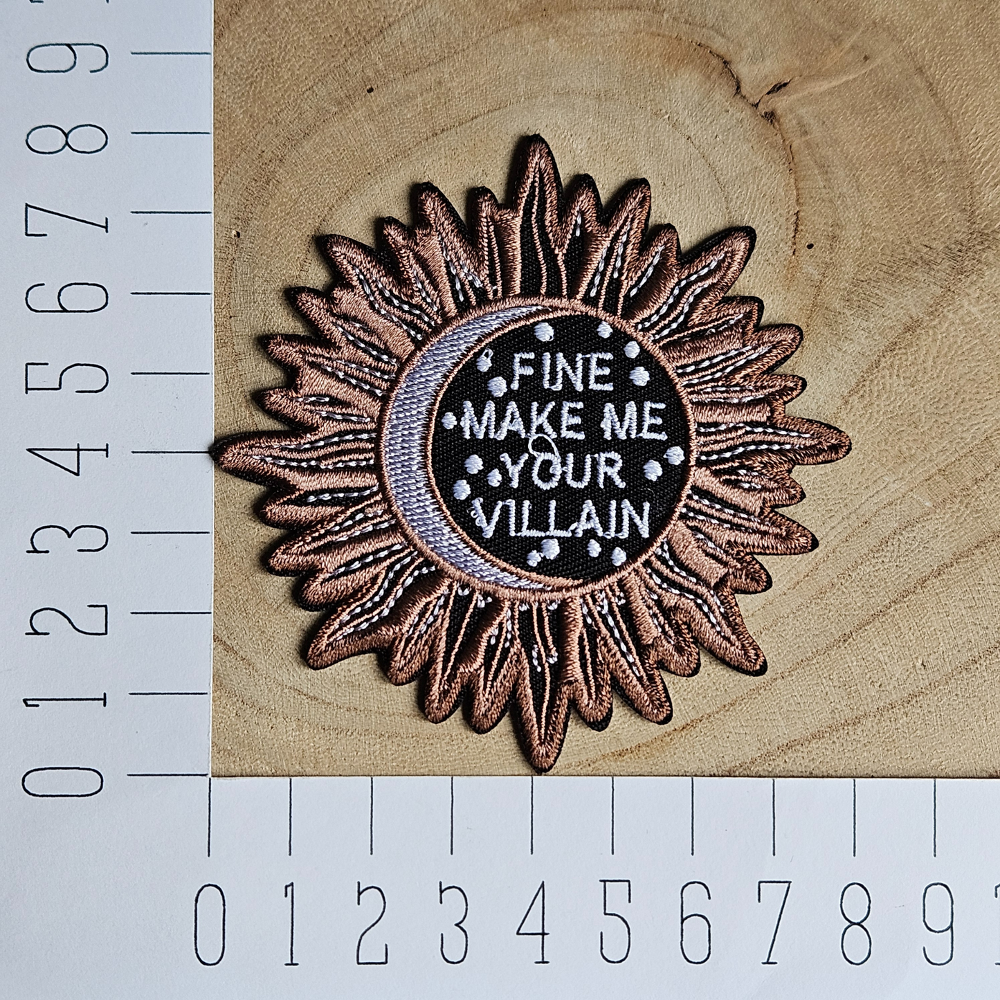 Strijk embleem  -  Iron on Patch - Fine make me your villain in zon