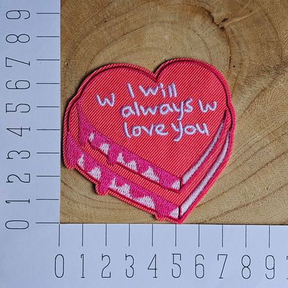 Strijk embleem  -  Iron on Patch - I will always love you