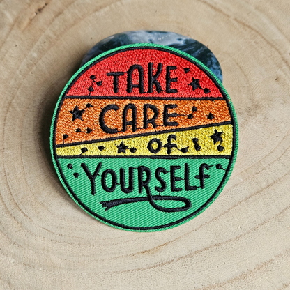 Strijk embleem  -  Iron on Patch - Take care of yourself