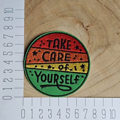 Strijk embleem  -  Iron on Patch - Take care of yourself