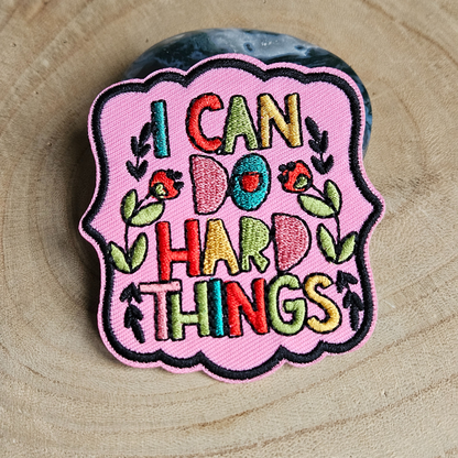 Strijk embleem  -  Iron on Patch - I can do hard things