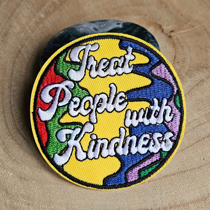 Strijk embleem  -  Iron on Patch - Treat people with kindness
