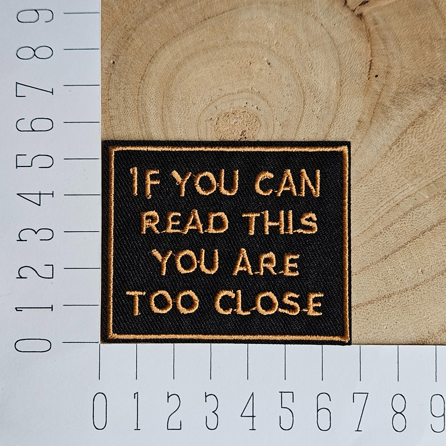 Strijk embleem  -  Iron on Patch - If you can read this you are too close