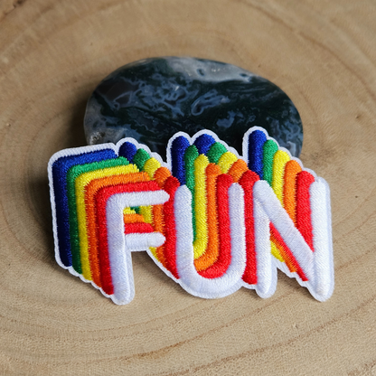 Strijk embleem  -  Iron on Patch -  Fun - Regenboog