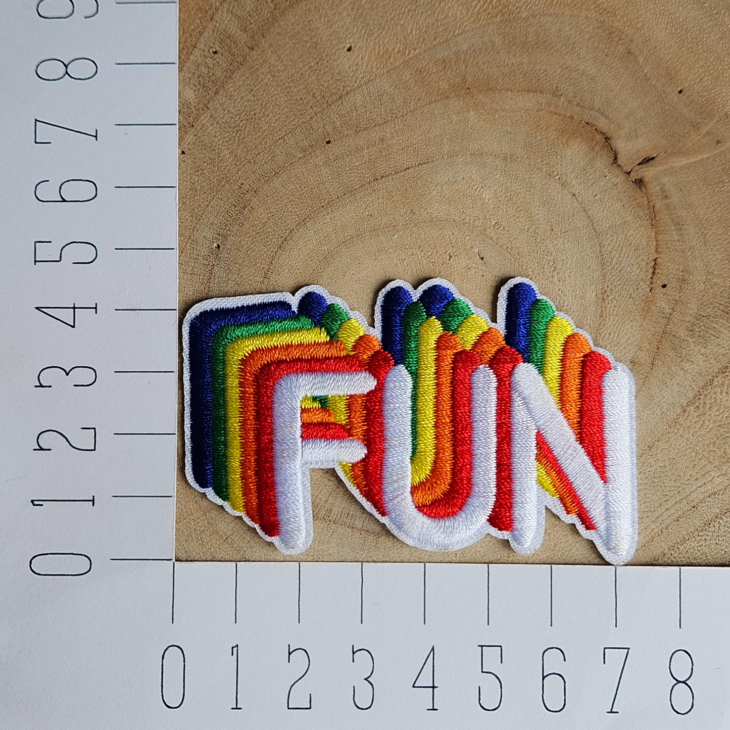 Strijk embleem  -  Iron on Patch -  Fun - Regenboog