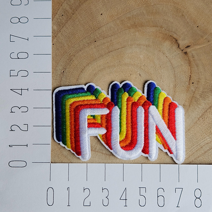 Strijk embleem  -  Iron on Patch -  Fun - Regenboog