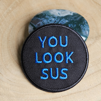Strijk embleem  -  Iron on Patch - You look sus