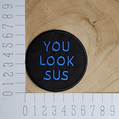 Strijk embleem  -  Iron on Patch - You look sus