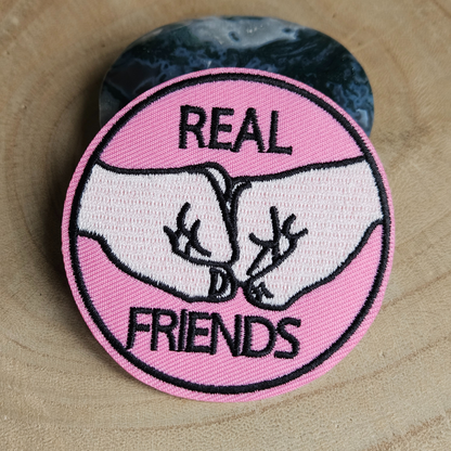 Strijk embleem  -  Iron on Patch - Real friends