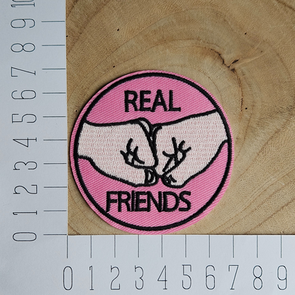 Strijk embleem  -  Iron on Patch - Real friends