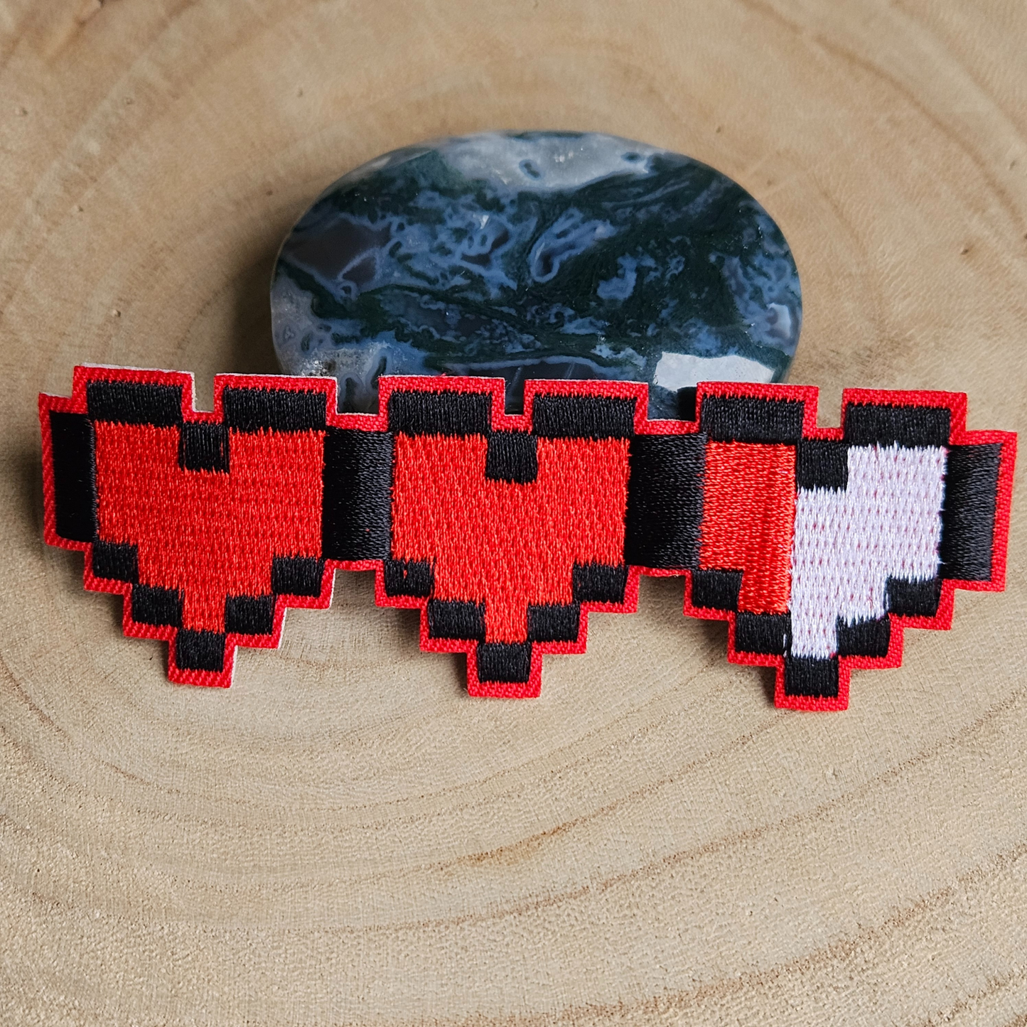Strijk embleem  -  Iron on Patch - Hartjes