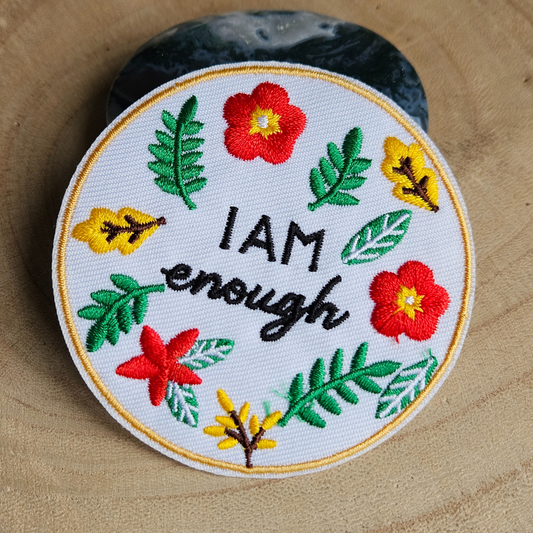 Strijk embleem  -  Iron on Patch - I am enough