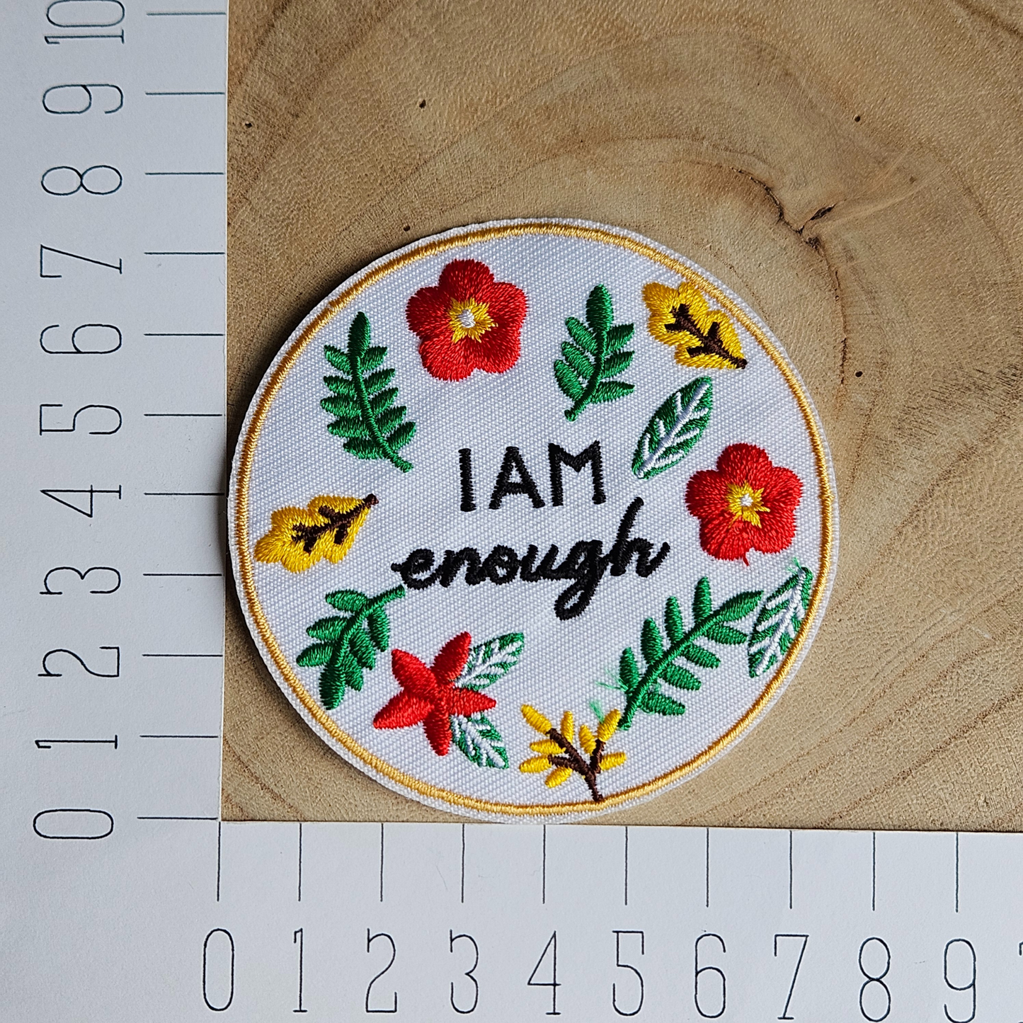 Strijk embleem  -  Iron on Patch - I am enough