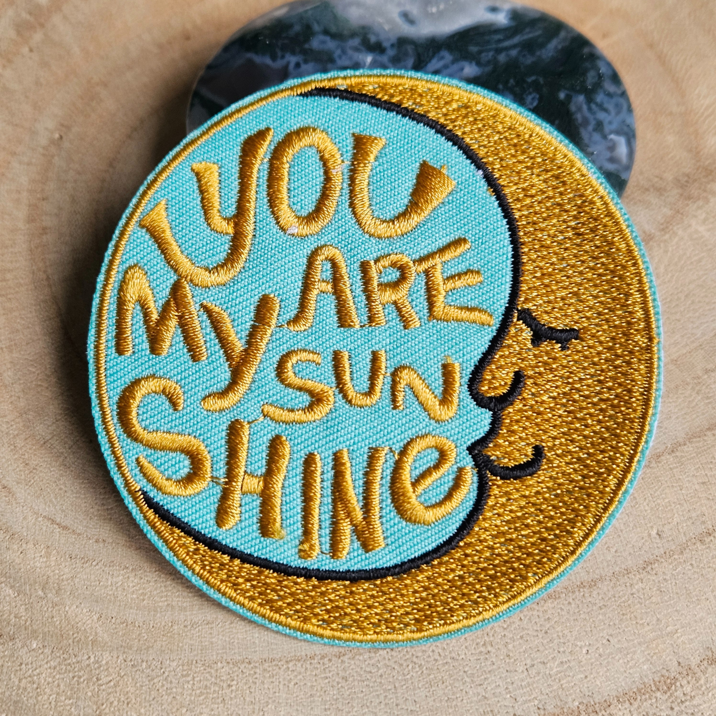 Strijk embleem  -  Iron on Patch - You are my sunshine met maan