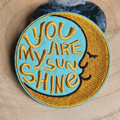 Strijk embleem  -  Iron on Patch - You are my sunshine met maan