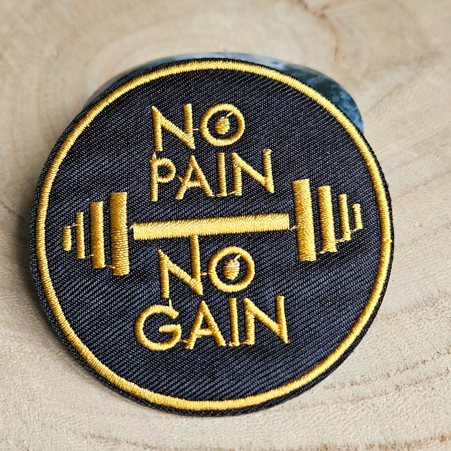 Strijk embleem  -  Iron on Patch - No pain No gain