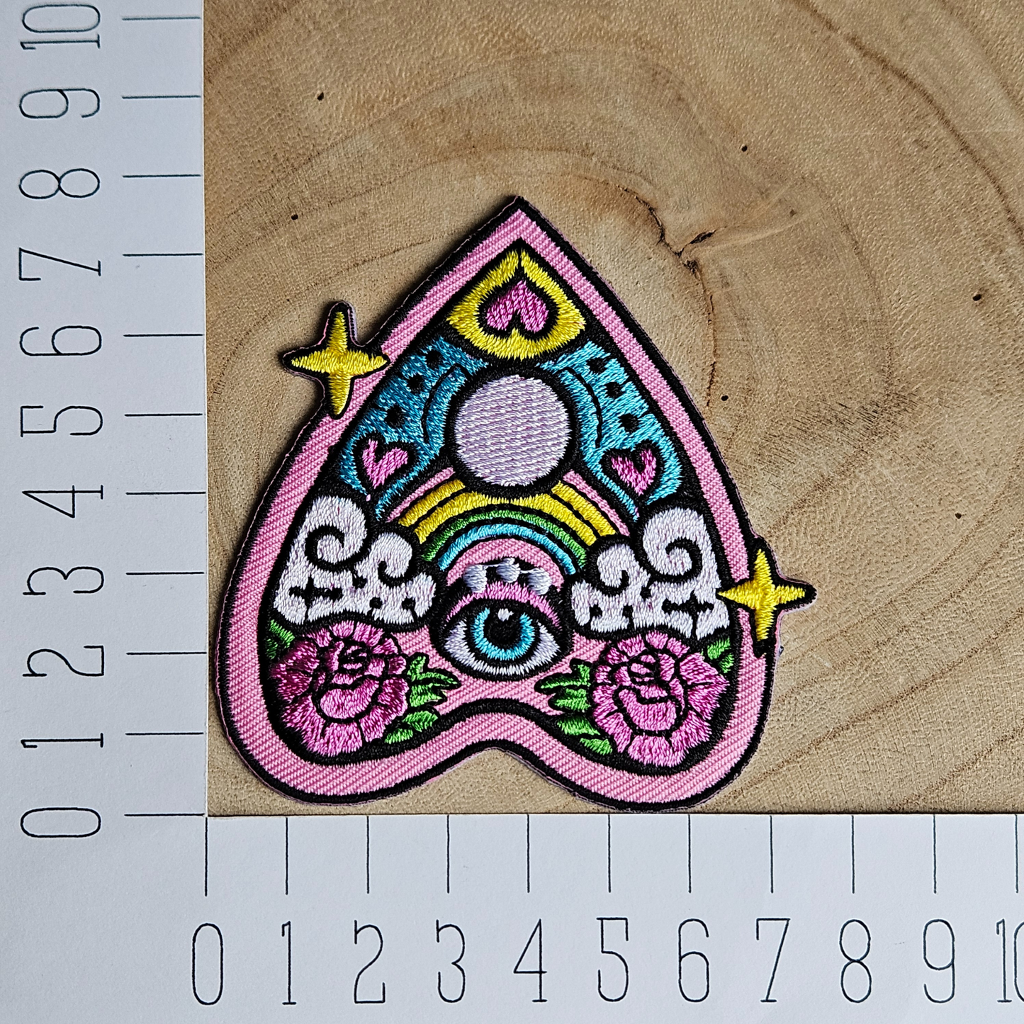 Strijk embleem  -  Iron on Patch - Ouija schijf