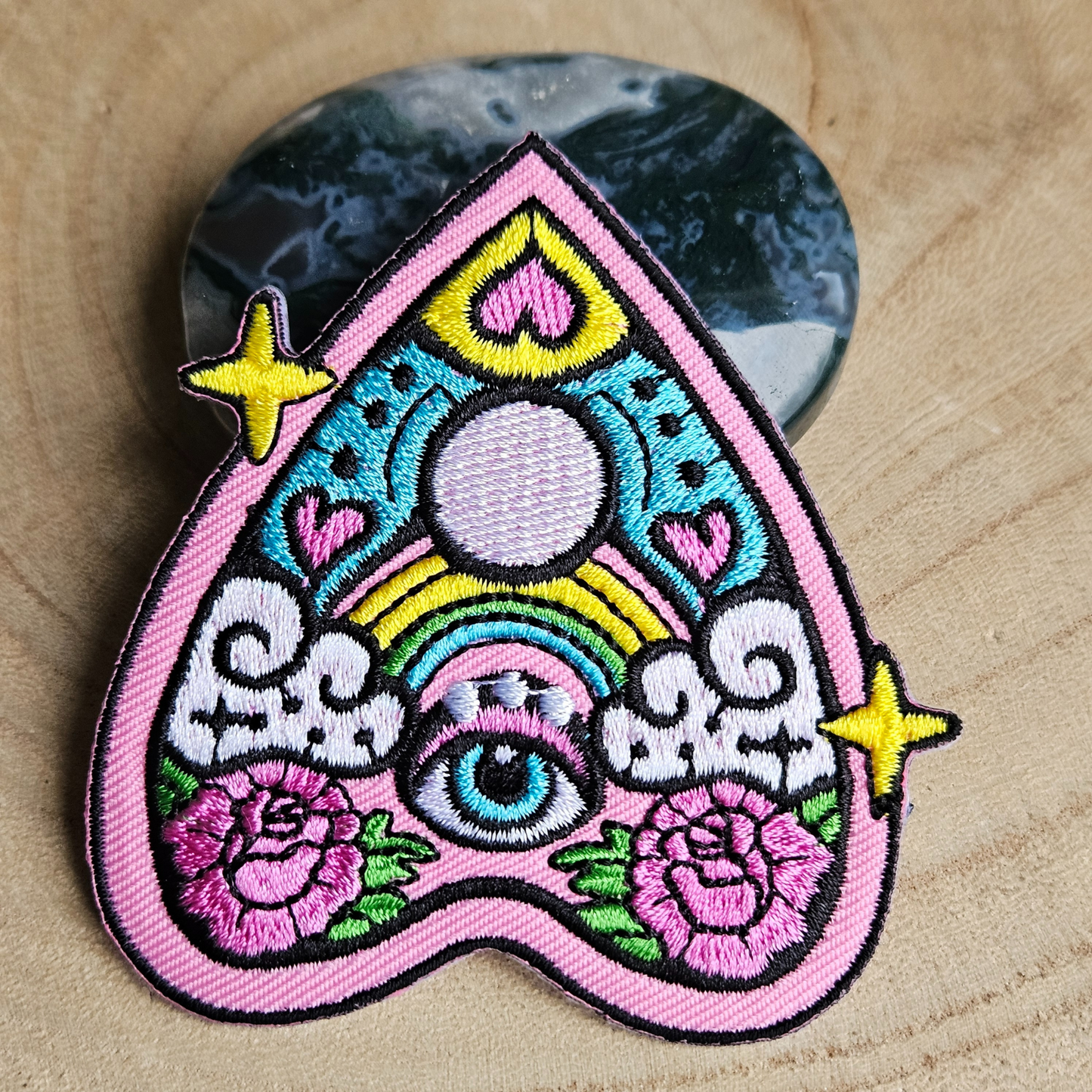 Strijk embleem  -  Iron on Patch - Ouija schijf