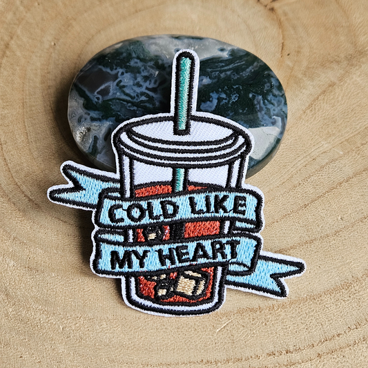 Strijk embleem  -  Iron on Patch - Drinken - Cold like my heart