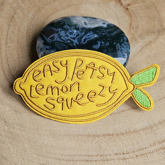 Strijk embleem  -  Iron on Patch - Citroen - Easy peasy lemon squeezy
