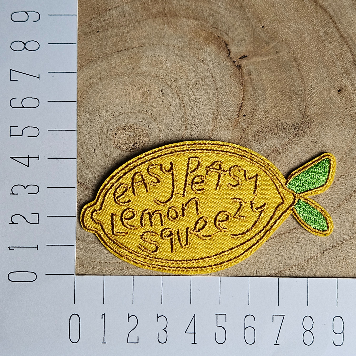 Strijk embleem  -  Iron on Patch - Citroen - Easy peasy lemon squeezy