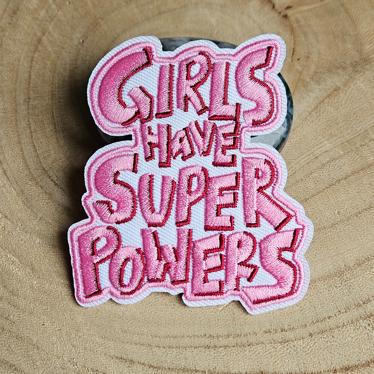 Strijk embleem  -  Iron on Patch - Girls have super powers