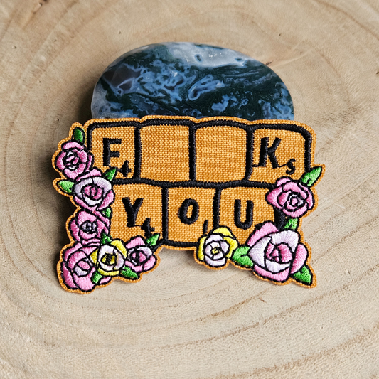 Strijk embleem  -  Iron on Patch - F**K you scrabble