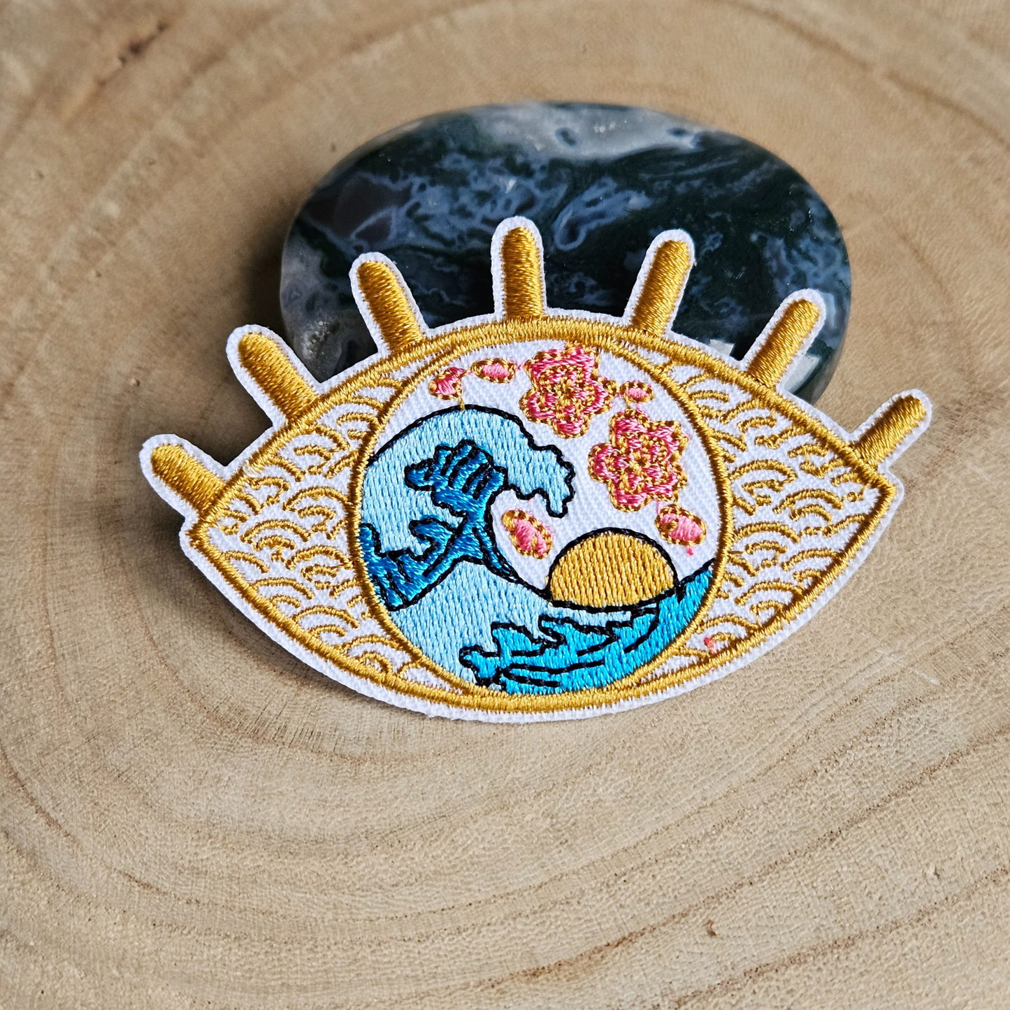 Strijk embleem  -  Iron on Patch - Oog - Golf