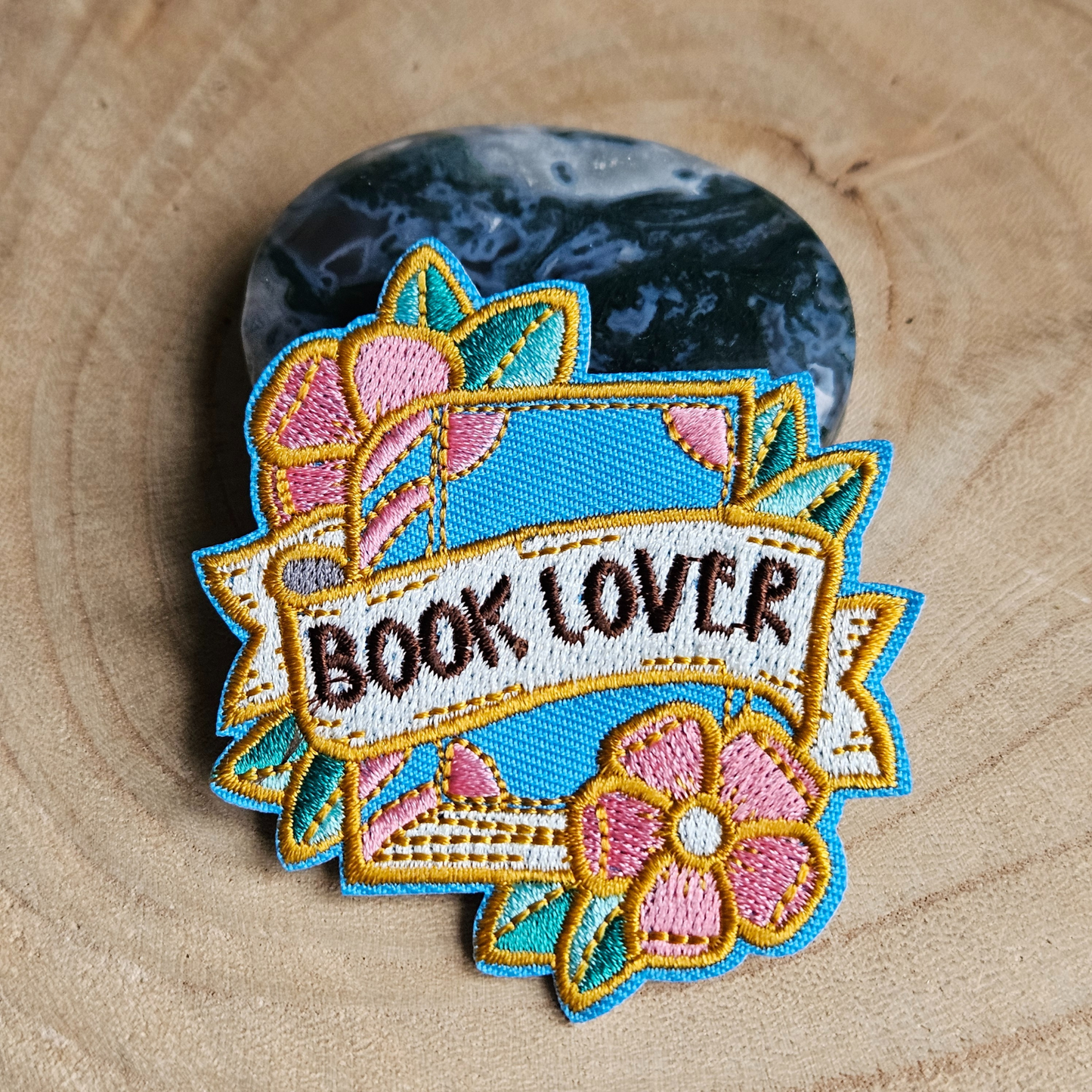 Strijk embleem  -  Iron on Patch - Book lover