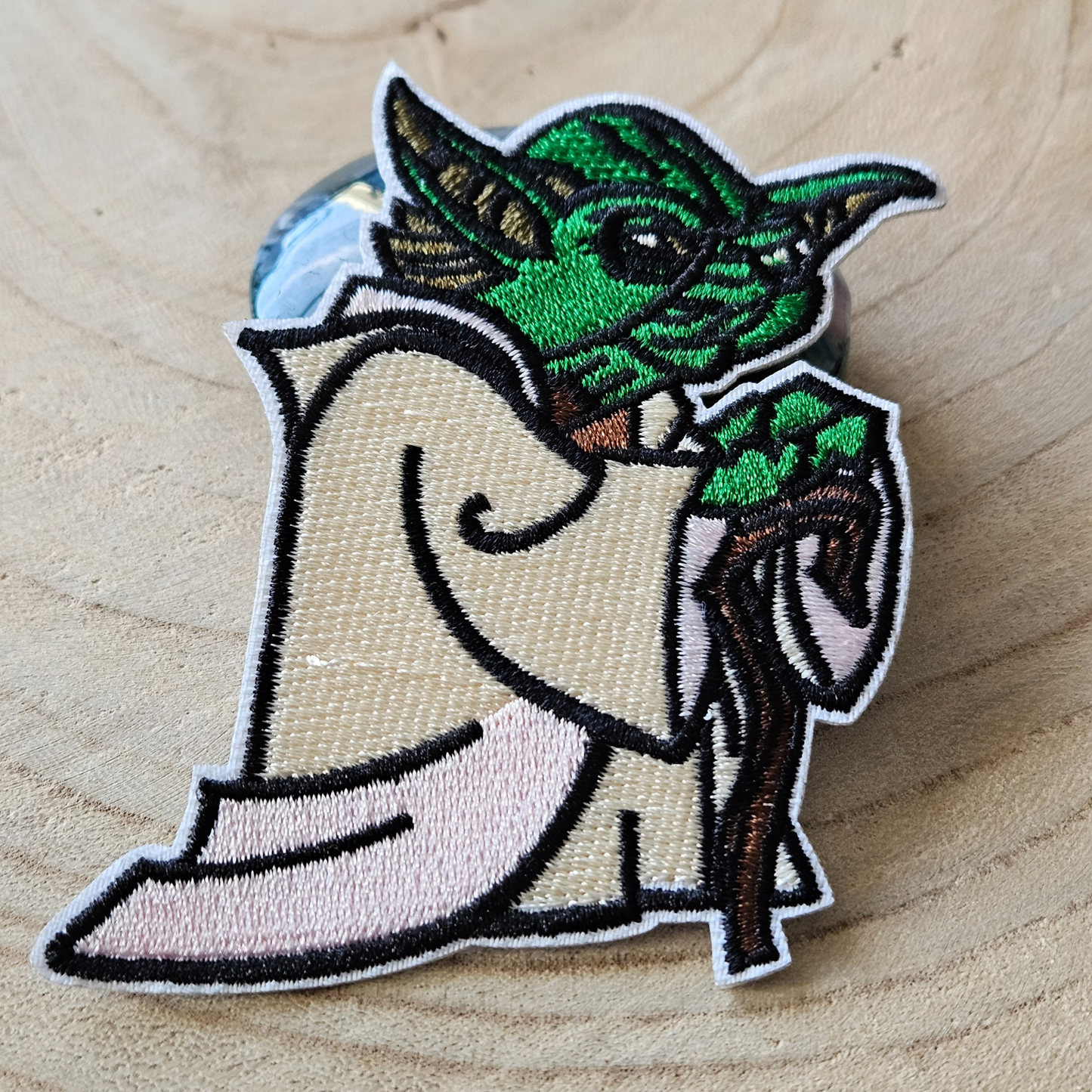 Strijk embleem  -  Iron on Patch - Groene alien