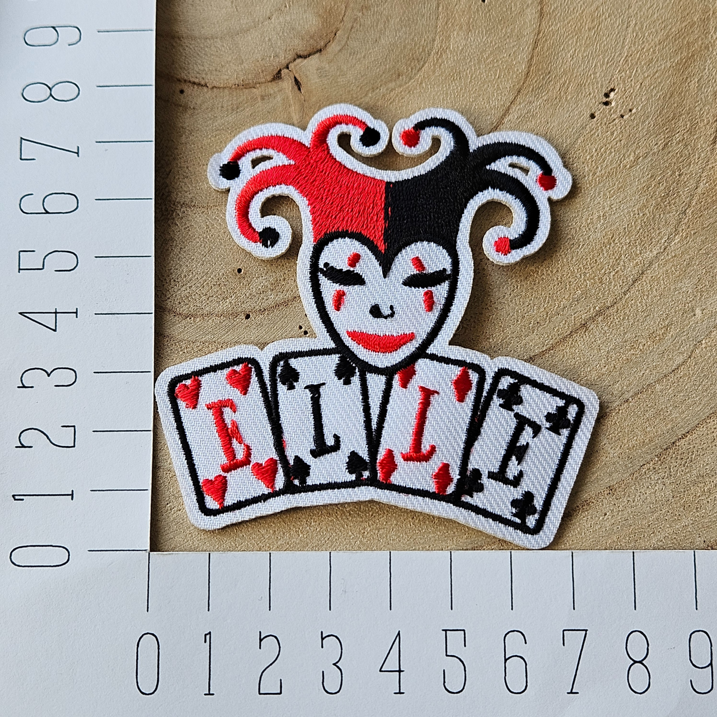 Strijk embleem  -  Iron on Patch - Joker - kaarten