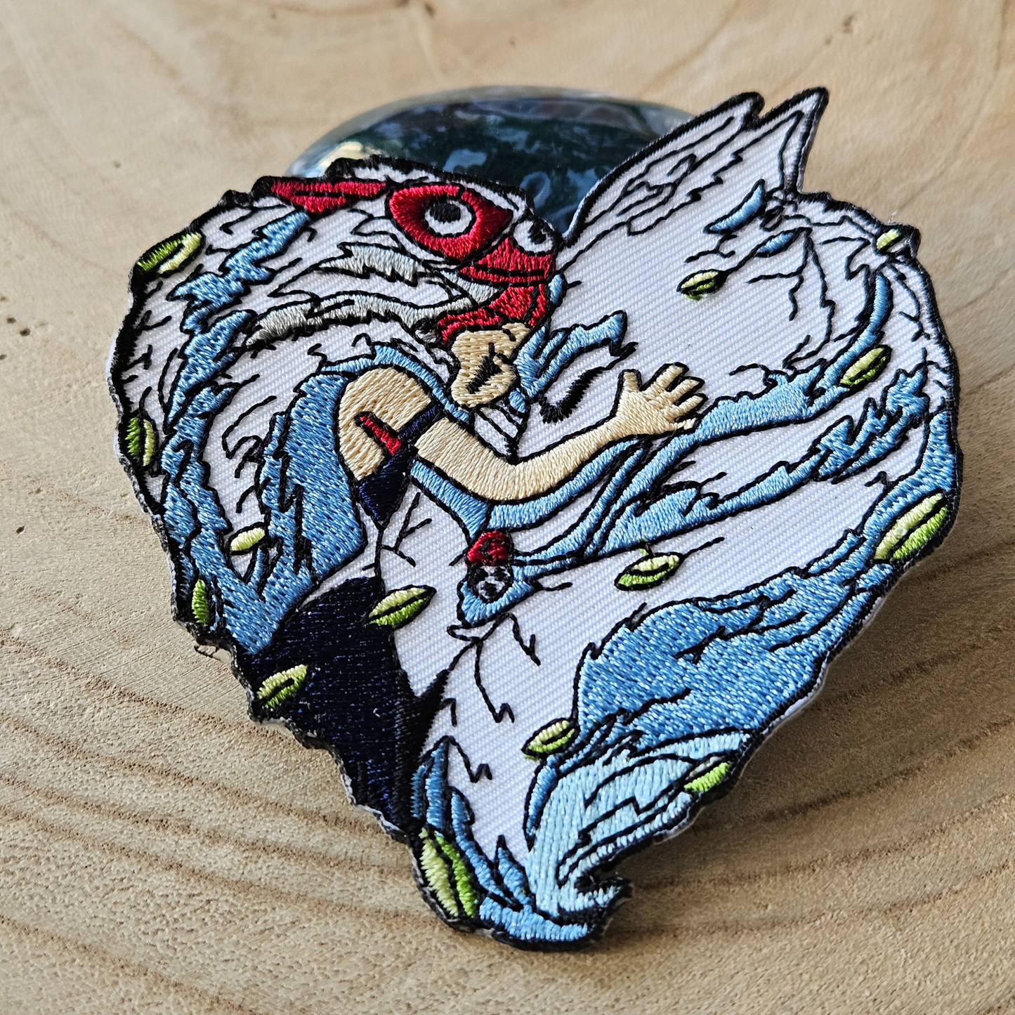 Strijk embleem  -  Iron on Patch - Meisje met draak