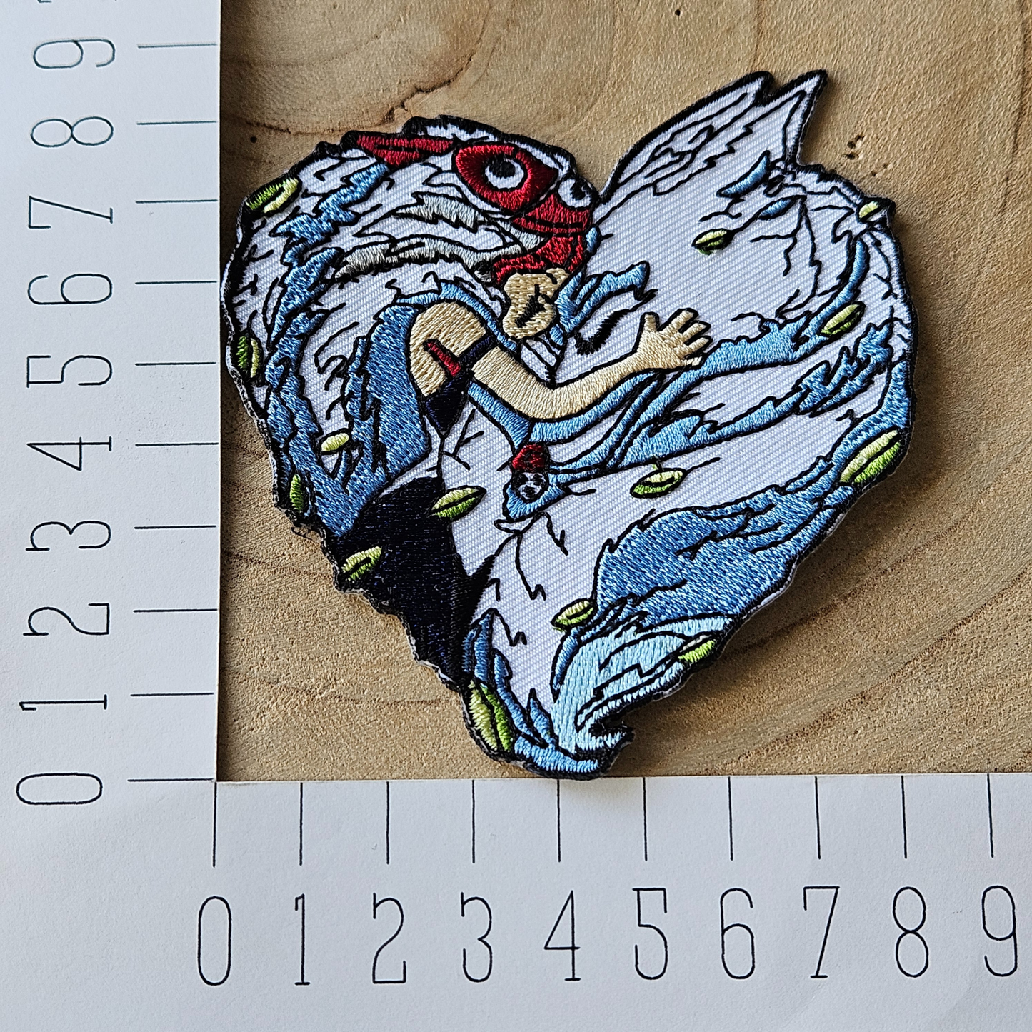 Strijk embleem  -  Iron on Patch - Meisje met draak