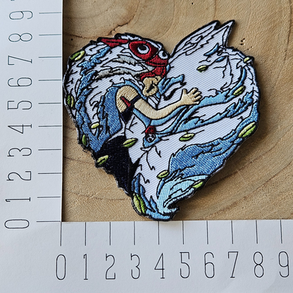 Strijk embleem  -  Iron on Patch - Meisje met draak