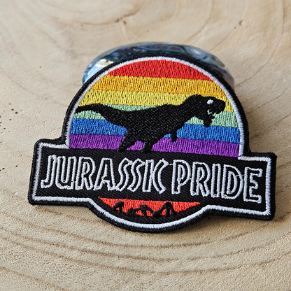 Strijk embleem  -  Iron on Patch - Dino Jurassic pride