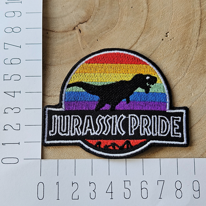 Strijk embleem  -  Iron on Patch - Dino Jurassic pride