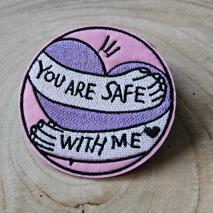Strijk embleem  -  Iron on Patch - You are safe with me