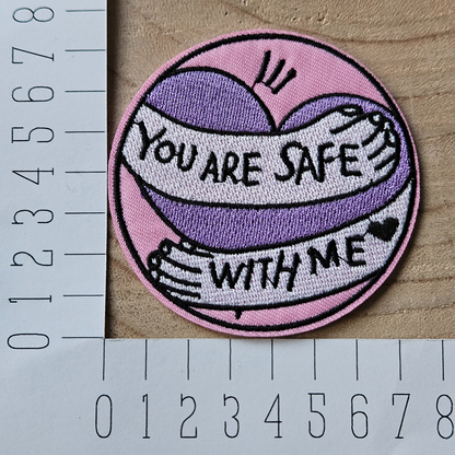 Strijk embleem  -  Iron on Patch - You are safe with me