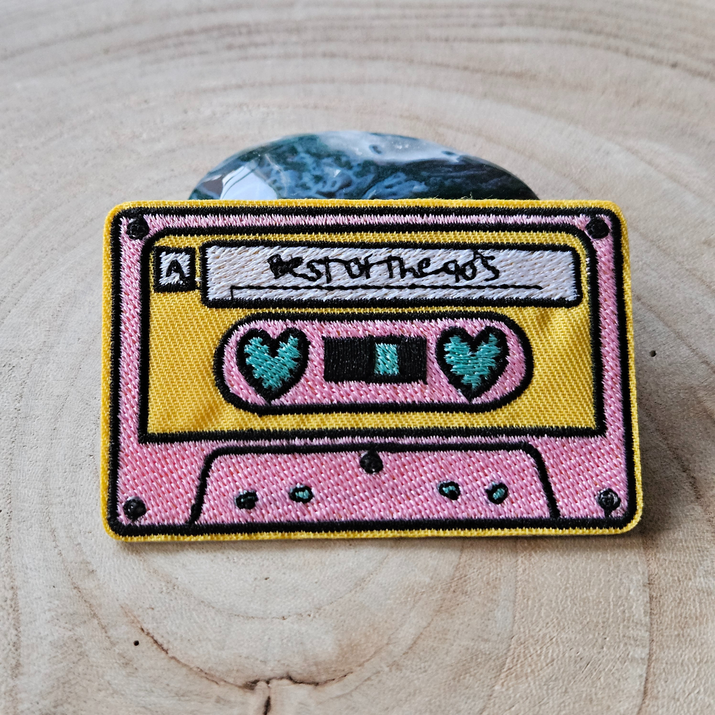 Strijk embleem  -  Iron on Patch - Cassette bandje best of the 90s