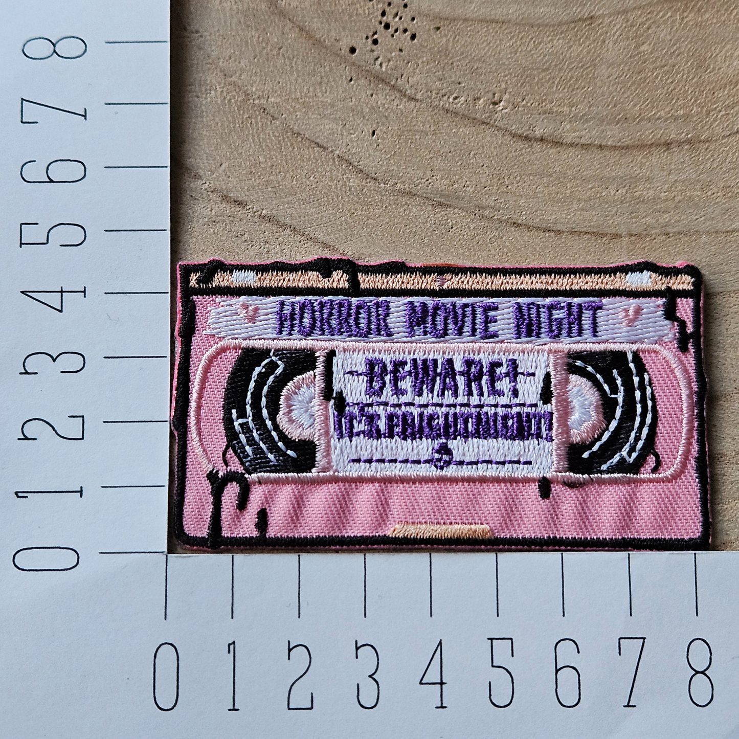 Strijk embleem  -  Iron on Patch - Video band horror movie night