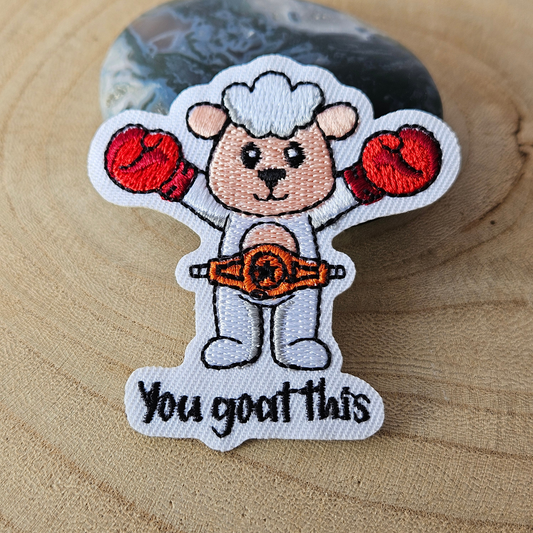 Strijk embleem  -  Iron on Patch - Geit - You goat this