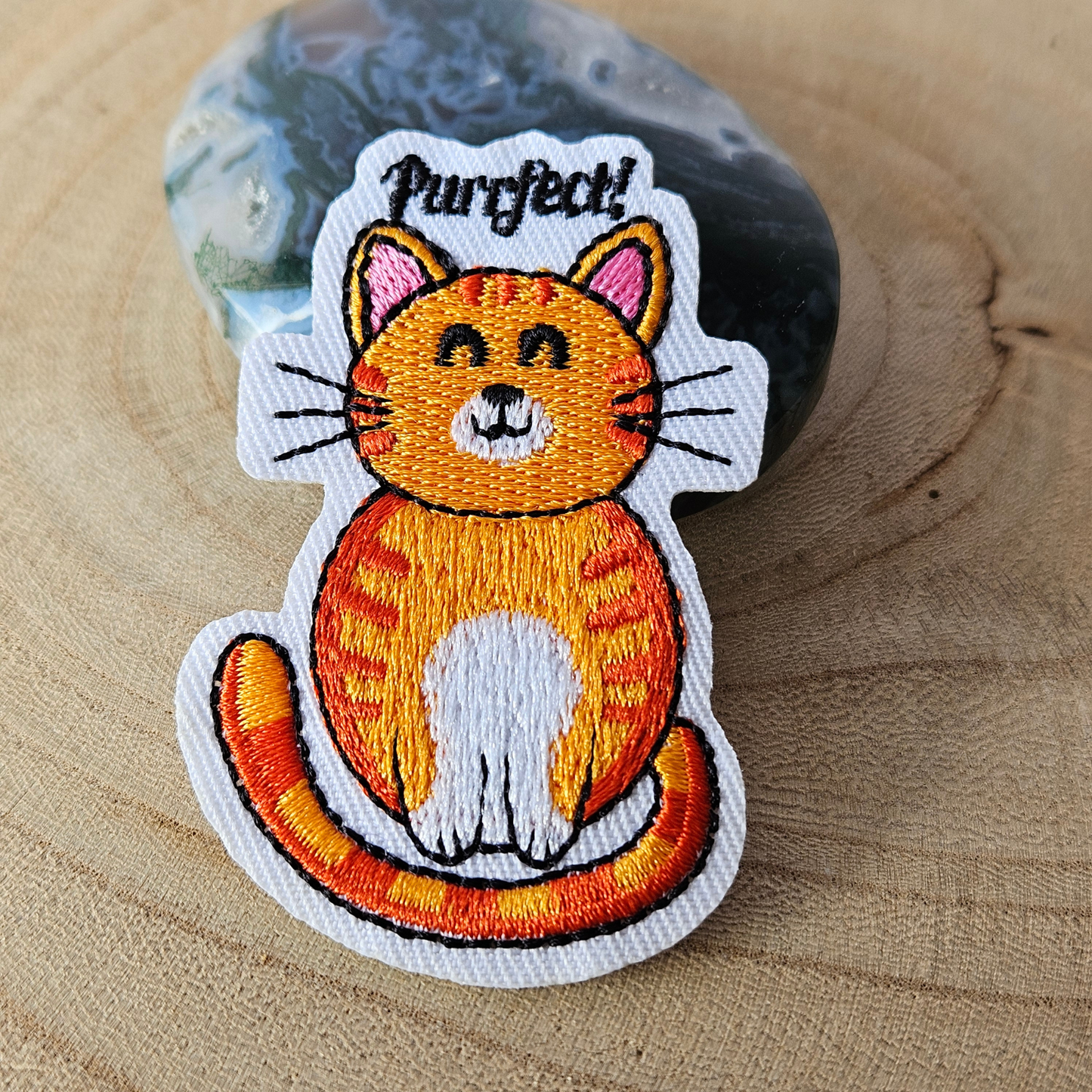 Strijk embleem  -  Iron on Patch - Kat - Purrfect!