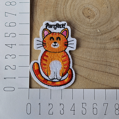 Strijk embleem  -  Iron on Patch - Kat - Purrfect!