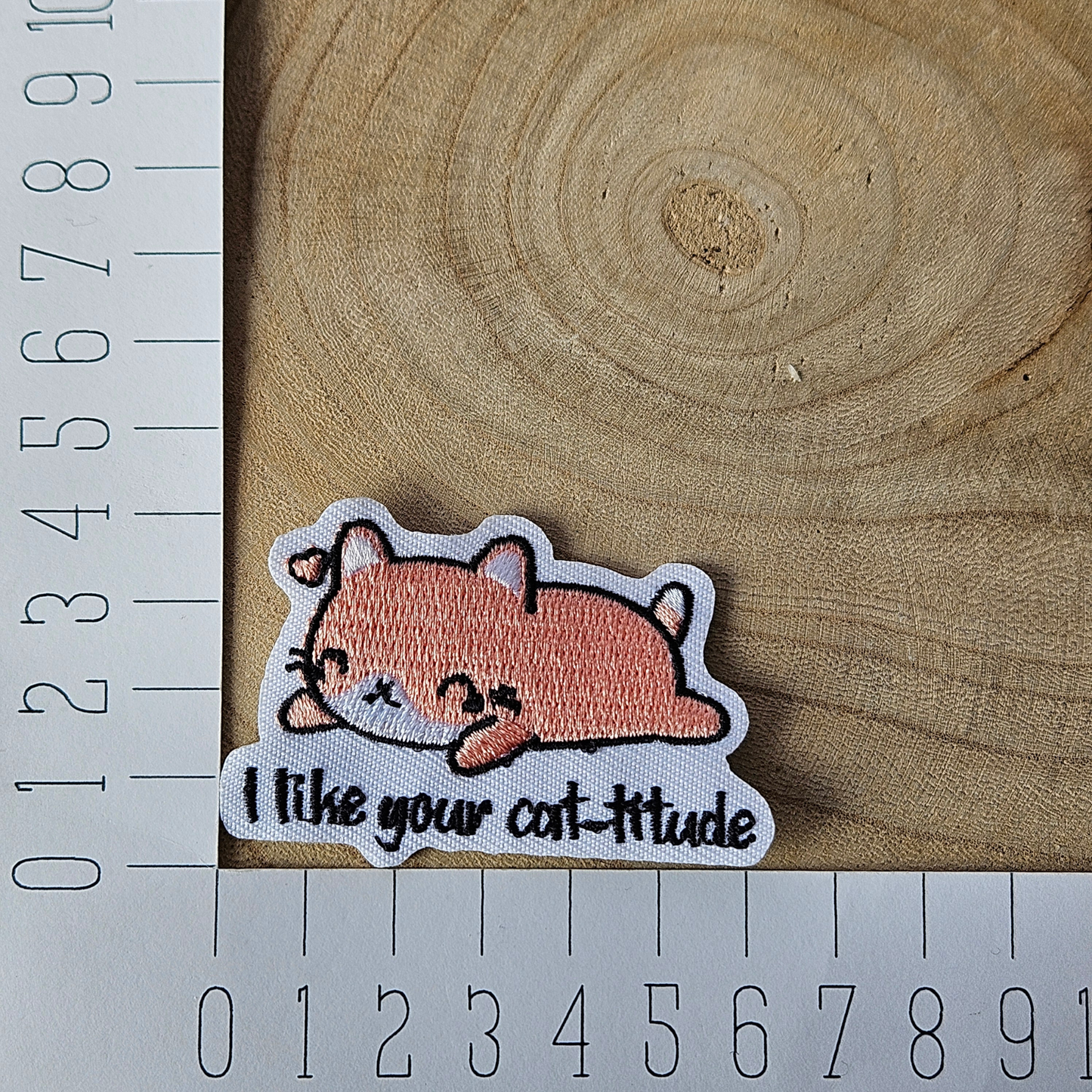 Strijk embleem  -  Iron on Patch - Kat - I like your Cat titude