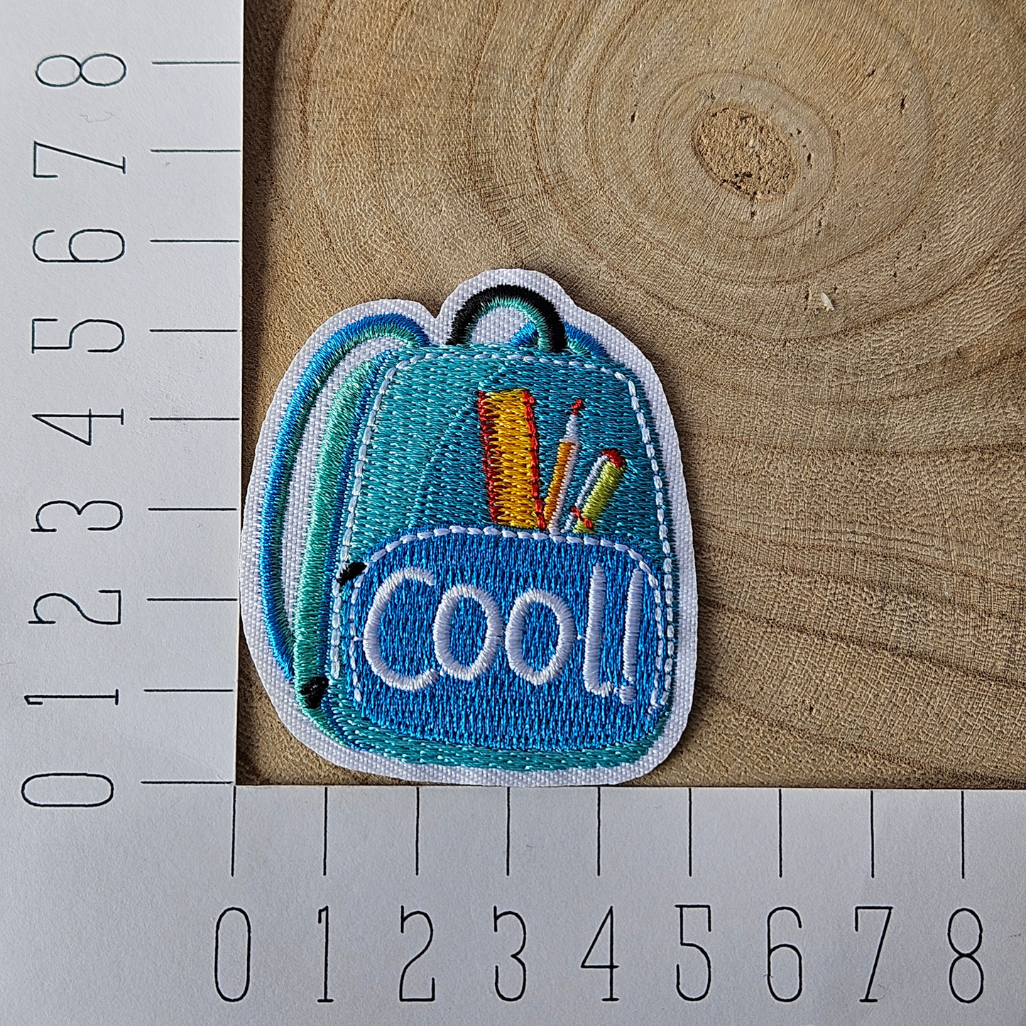 Strijk embleem  -  Iron on Patch  - Schooltas - Cool