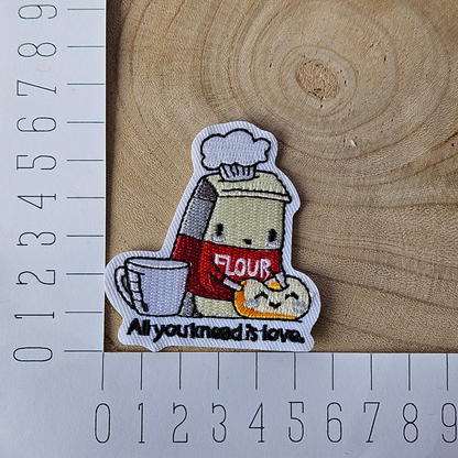 Strijk embleem  -  Iron on Patch  - Bloem - All you kneed is love