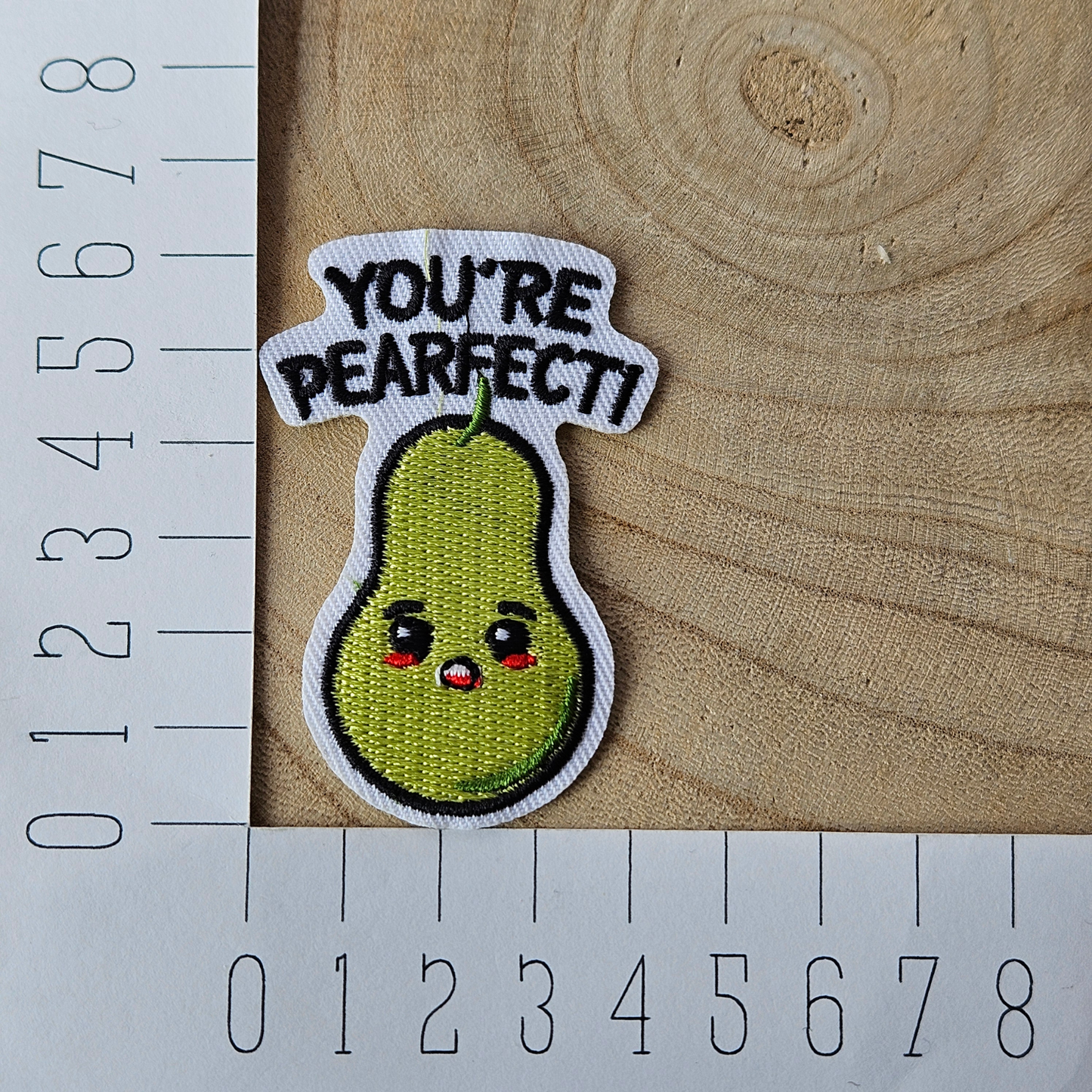 Strijk embleem  -  Iron on Patch  - Peer - You're pearfect