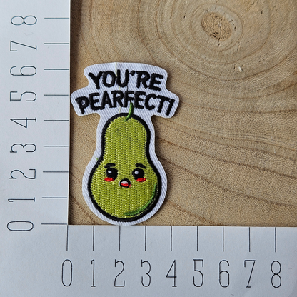 Strijk embleem  -  Iron on Patch  - Peer - You're pearfect