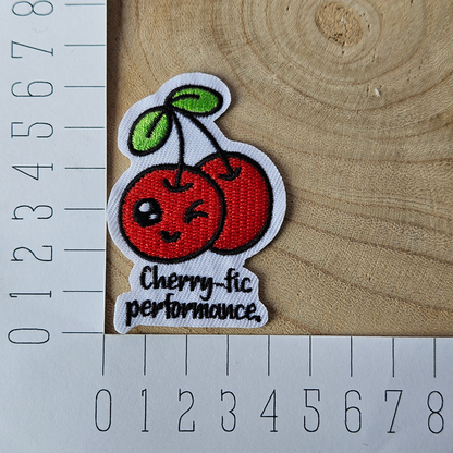 Strijk embleem  -  Iron on Patch  - Kersen - Cherry fic performance